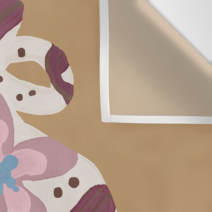 Blush Folk Floral Vase Wall Tapestry Gallery Image 3