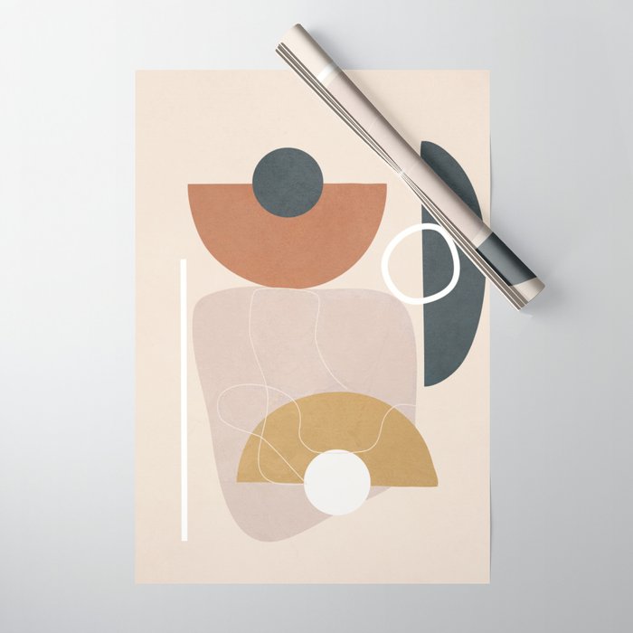Minimal Abstract Shapes No.56 Wrapping Paper Gallery Image 1