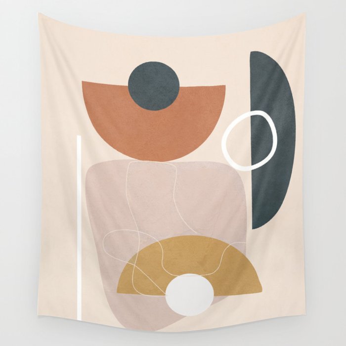 Minimal Abstract Shapes No.56 Wall Tapestry Gallery Image 1