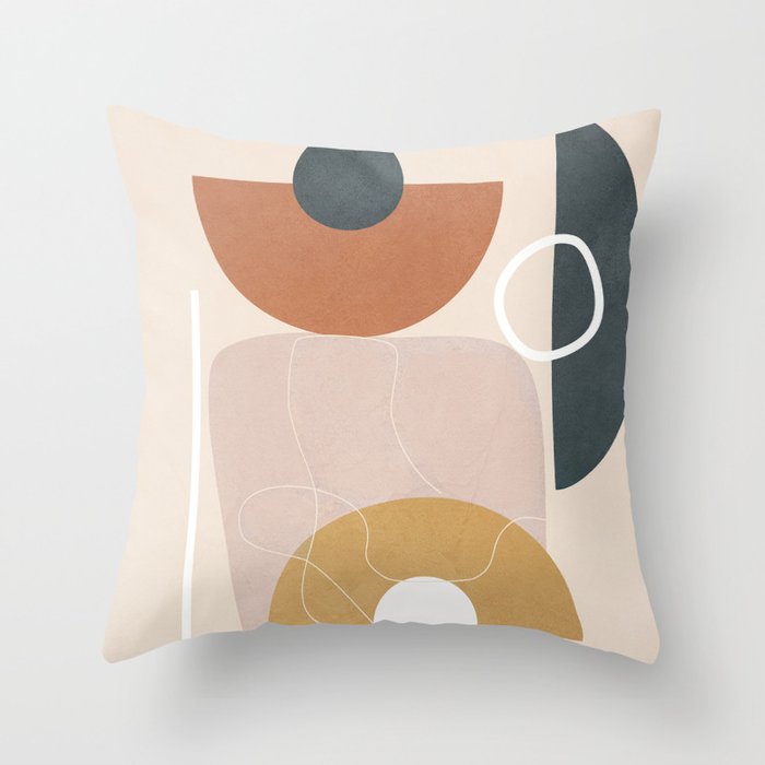 Minimal Abstract Shapes No.56 Throw Pillow Gallery Image 6