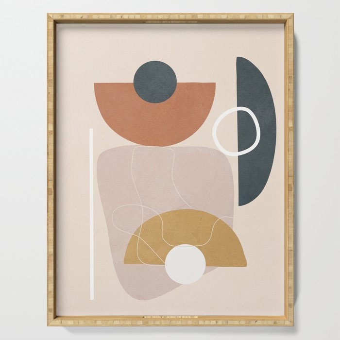 Minimal Abstract Shapes No.56 Serving Tray Gallery Image 1