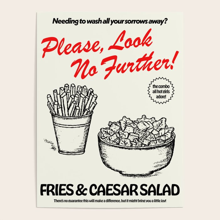 Fries & Caesar Salad Poster Gallery Image 4