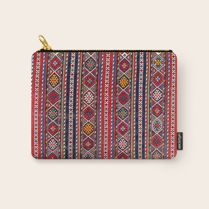 Shirvan East Caucasus Colorful Kilim Print Carry All Pouch Gallery Image 1