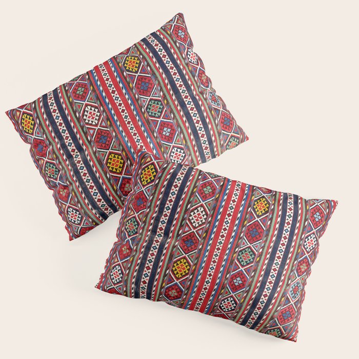 Shirvan East Caucasus Colorful Kilim Print Pillow Sham Gallery Image 3