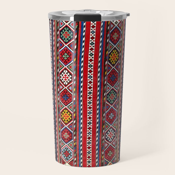 Shirvan East Caucasus Colorful Kilim Print Travel Mug Gallery Image 1