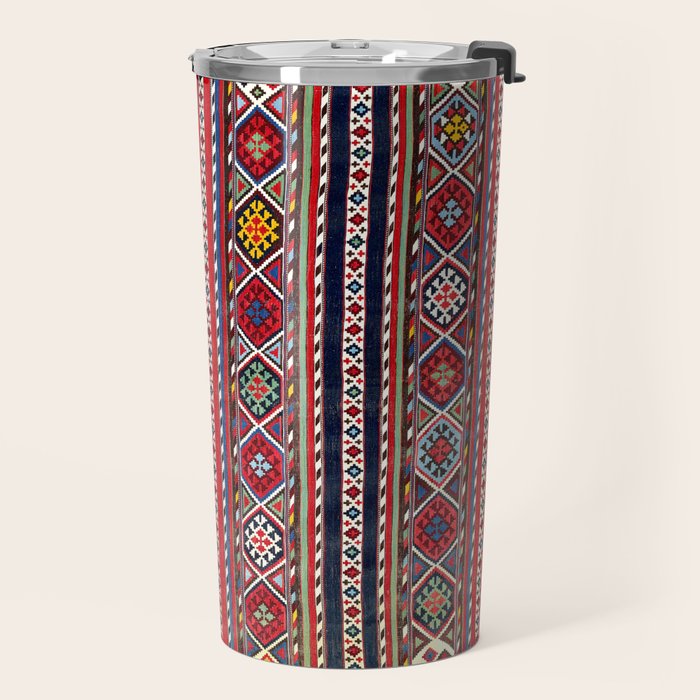 Shirvan East Caucasus Colorful Kilim Print Travel Mug Gallery Image 2
