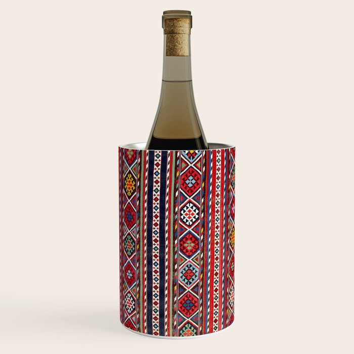 Shirvan East Caucasus Colorful Kilim Print Wine Chiller Gallery Image 3