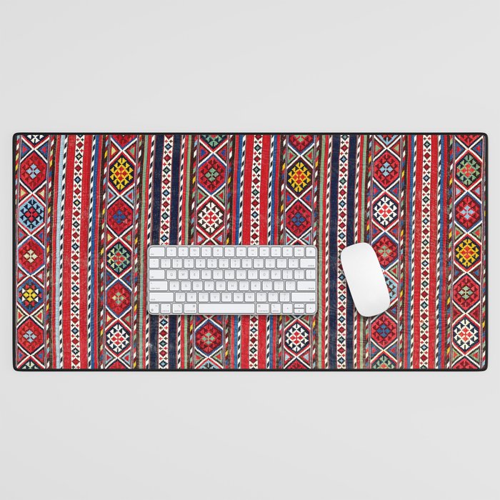 Shirvan East Caucasus Colorful Kilim Print Desk Mat Gallery Image 1