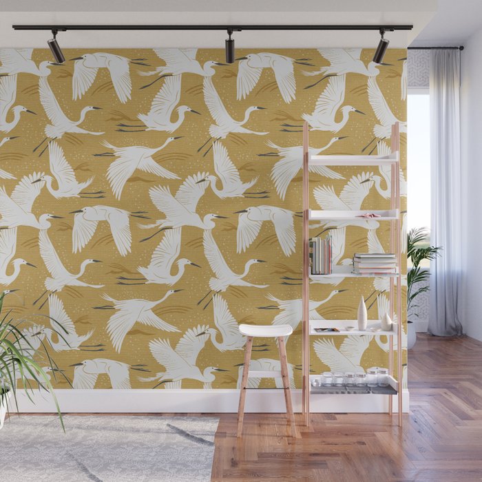 Soaring Wings - Goldenrod Yellow Wall Mural Gallery Image 1