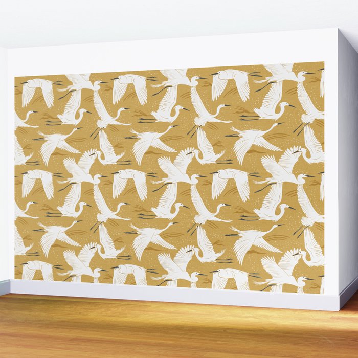 Soaring Wings - Goldenrod Yellow Wall Mural Gallery Image 2