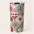 Festive Baubles Pattern Travel Mug Gallery Image 1