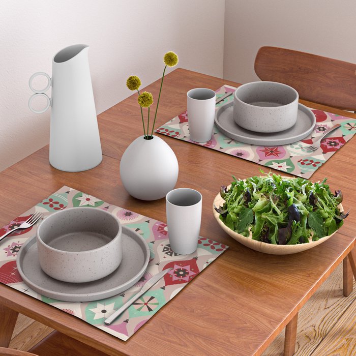 Festive Baubles Pattern Placemat Gallery Image 2