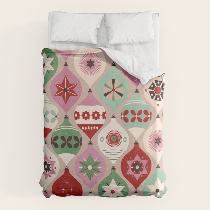 Festive Baubles Pattern Duvet Cover Gallery Image 1