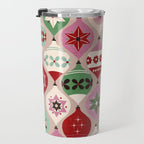 Festive Baubles Pattern Travel Mug Gallery Image 3