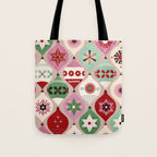 Festive Baubles Pattern Tote Bag Gallery Image 1