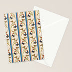 Antique Napoleonic Toile With Stripes And Butterflies Stationery Card Gallery Image 2