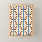 Antique Napoleonic Toile With Stripes And Butterflies Mini Art Print Gallery Image 1