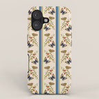 Antique Napoleonic Toile With Stripes And Butterflies iPhone Case Gallery Image 1