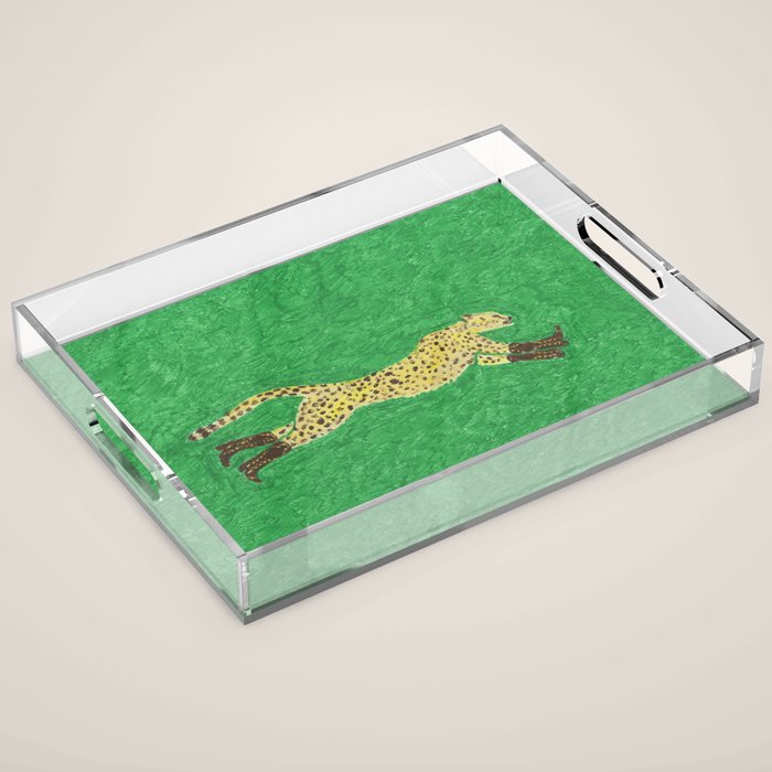 Florence the Cowgirl Cheetah Acrylic Tray Gallery Image 1
