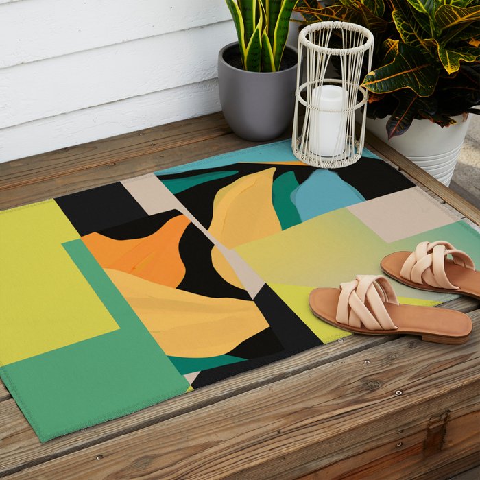 Modern Abstraction 11 Outdoor Rug Gallery Image 2