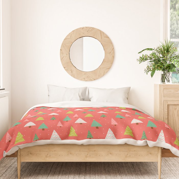Holly Jolly Trees Duvet Cover Gallery Image 3