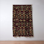 William Morris Woodland Nostalgia Burgundy Red Window Curtain Gallery Image 3