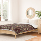 William Morris Woodland Nostalgia Burgundy Red Duvet Cover Gallery Image 2