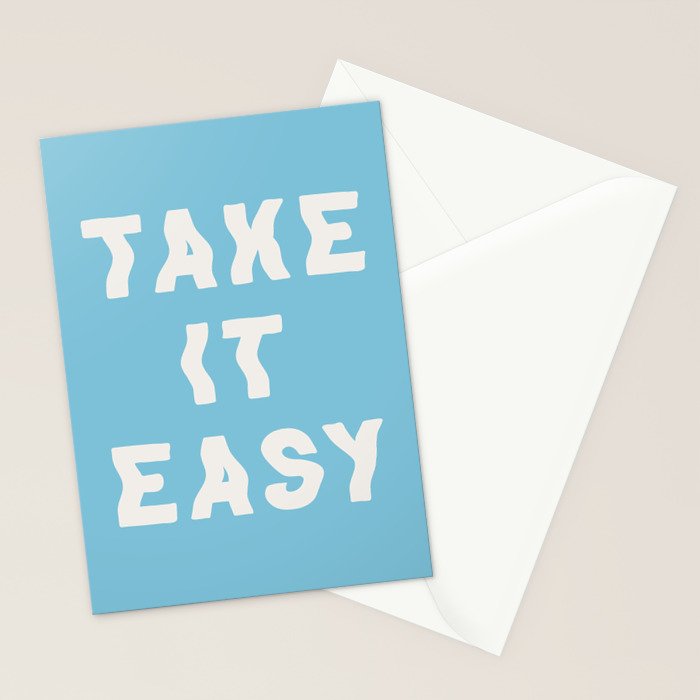 Take It Easy Sky Blue Stationery Card Gallery Image 2