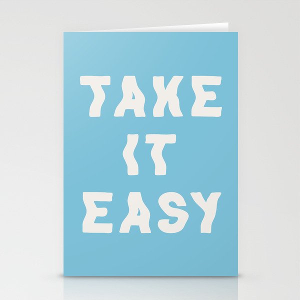 Take It Easy Sky Blue Stationery Card Gallery Image 1
