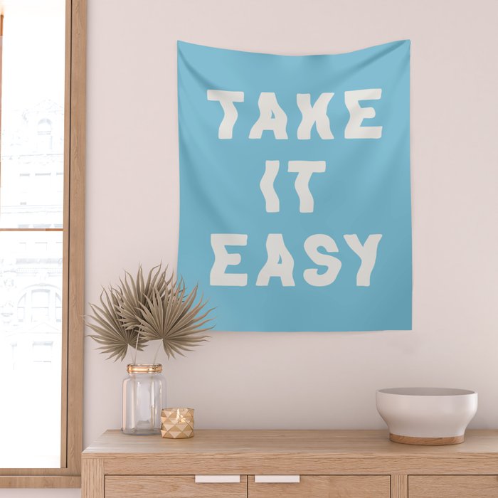 Take It Easy Sky Blue Wall Tapestry Gallery Image 2