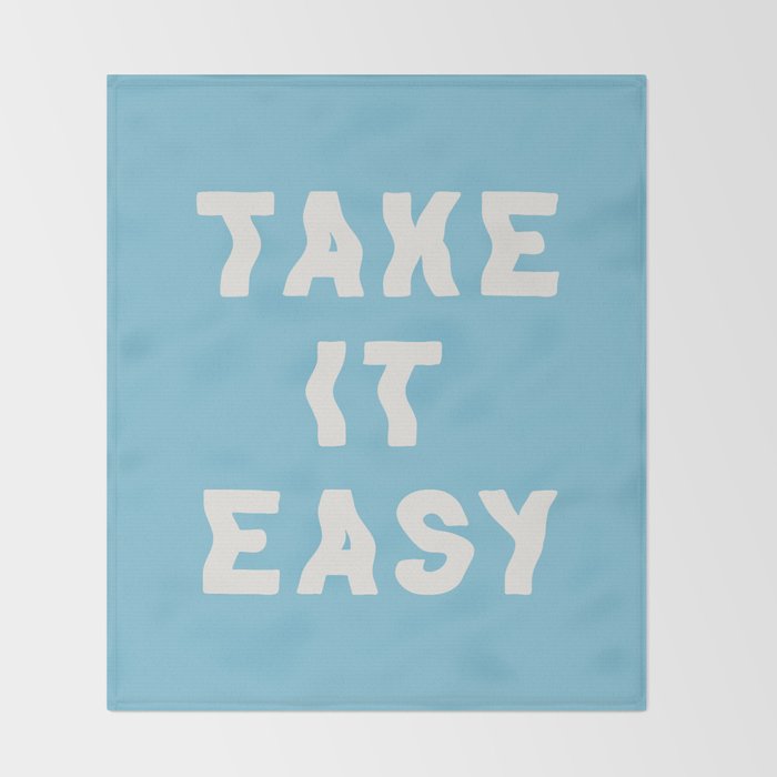 Take It Easy Sky Blue Throw Blanket Gallery Image 2