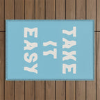 Take It Easy Sky Blue Outdoor Rug Gallery Image 1