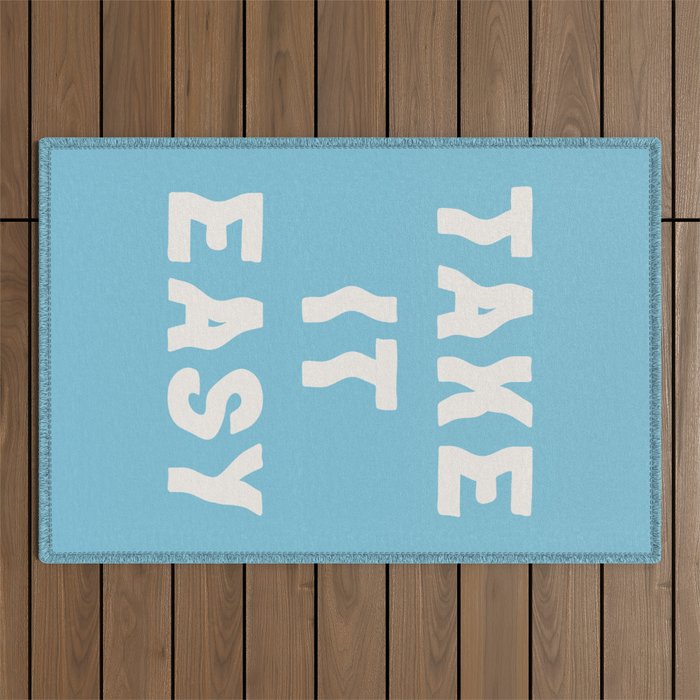 Take It Easy Sky Blue Outdoor Rug Gallery Image 1