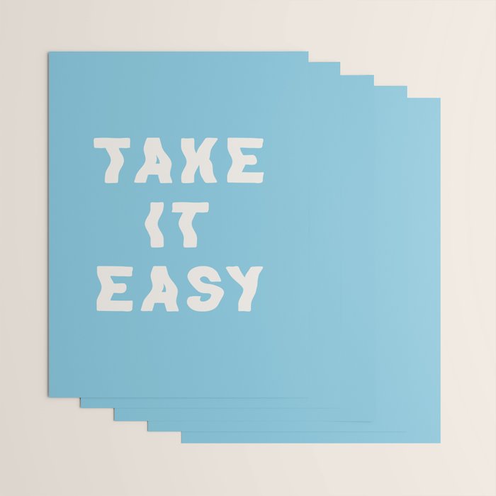 Take It Easy Sky Blue Wrapping Paper Gallery Image 3