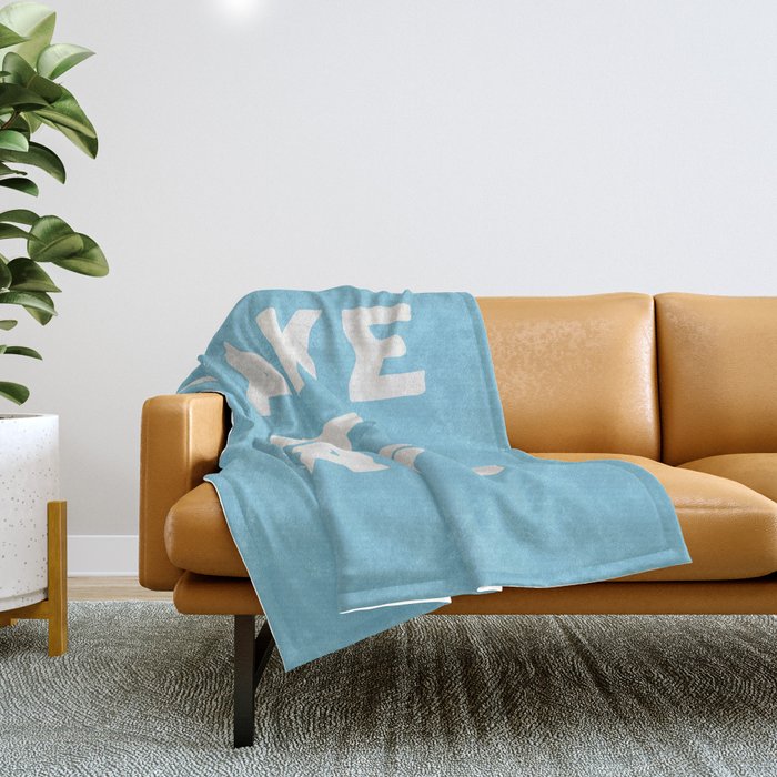 Take It Easy Sky Blue Throw Blanket Gallery Image 1