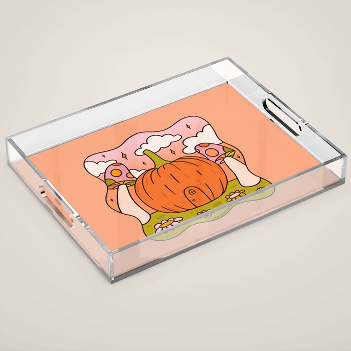Pumpkin Cottage Acrylic Tray Gallery Image 1