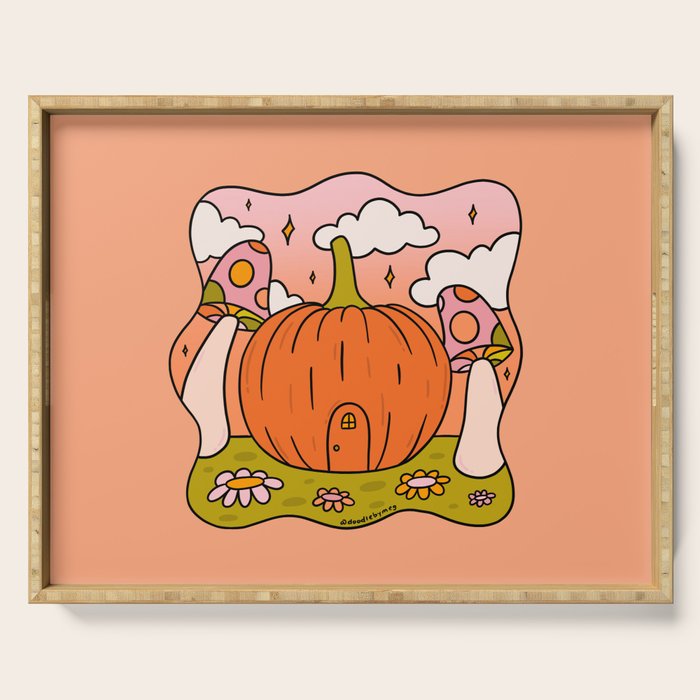 Pumpkin Cottage Serving Tray Gallery Image 1