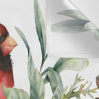Christmas Cardinal and Pine Wall Tapestry Gallery Image 3