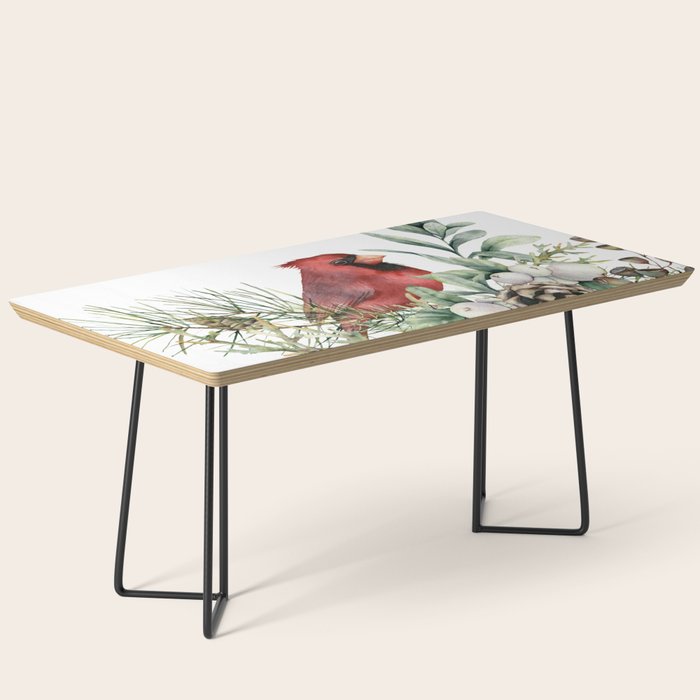 Christmas Cardinal and Pine Coffee Table Gallery Image 1