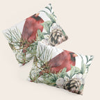 Christmas Cardinal and Pine Pillow Sham Gallery Image 3