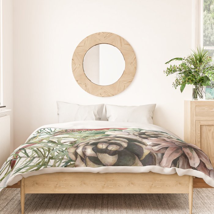 Christmas Cardinal and Pine Duvet Cover Gallery Image 3