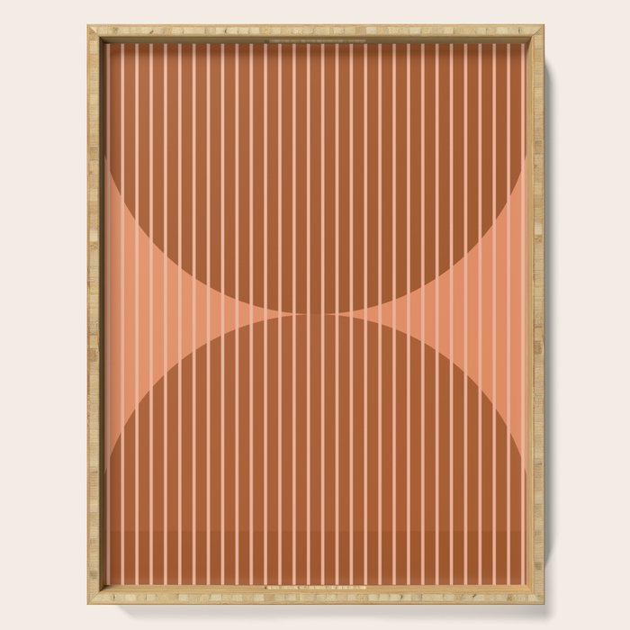 Abstraction Shapes 17 in Terracotta Shades (Moon Phase Abstract)  Serving Tray Gallery Image 1