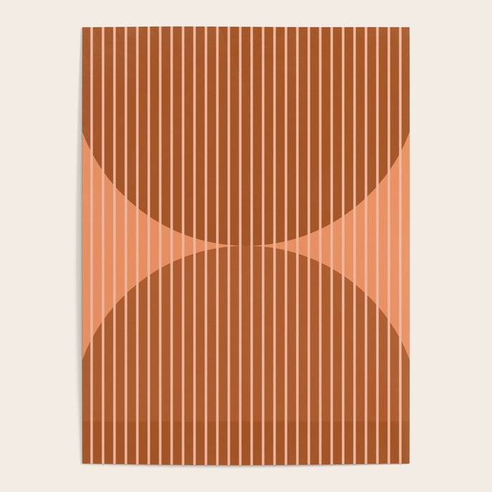 Abstraction Shapes 17 in Terracotta Shades (Moon Phase Abstract)  Poster Gallery Image 4