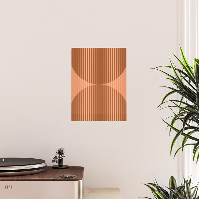 Abstraction Shapes 17 in Terracotta Shades (Moon Phase Abstract)  Poster Gallery Image 2