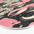 Jackalope - black and pink Bath Mat Gallery Image 3