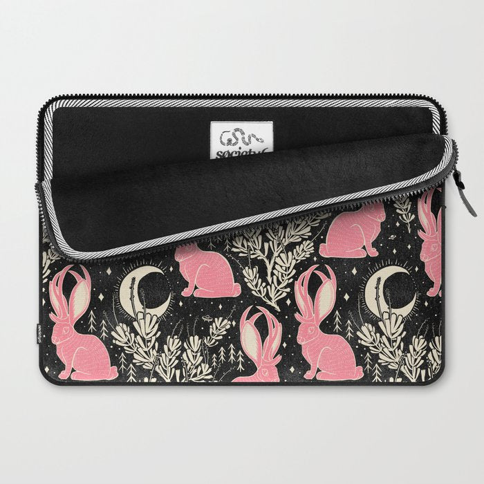 Jackalope - black and pink Laptop Sleeve Gallery Image 2