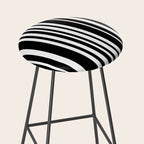 Classic Stripes XLI - Black and White Stool Gallery Image 2