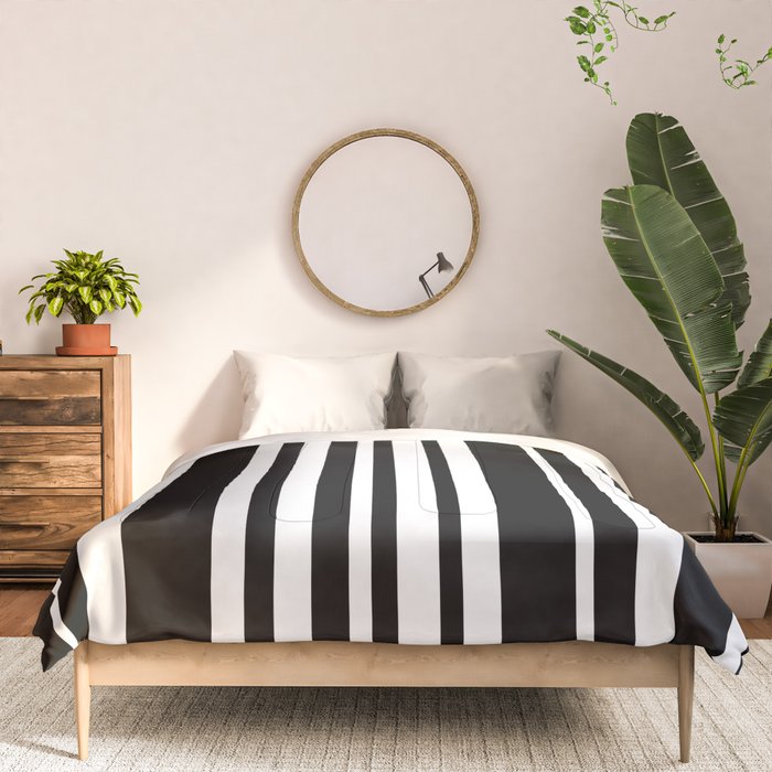 Classic Stripes XLI - Black and White Comforter Gallery Image 3