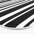 Classic Stripes XLI - Black and White Bath Mat Gallery Image 3