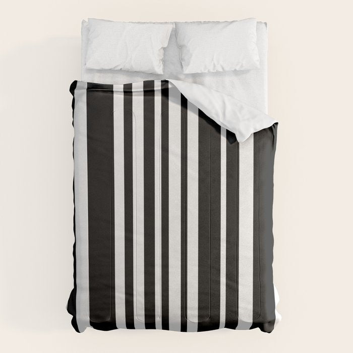 Classic Stripes XLI - Black and White Comforter Gallery Image 6